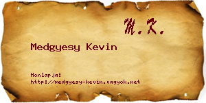 Medgyesy Kevin névjegykártya